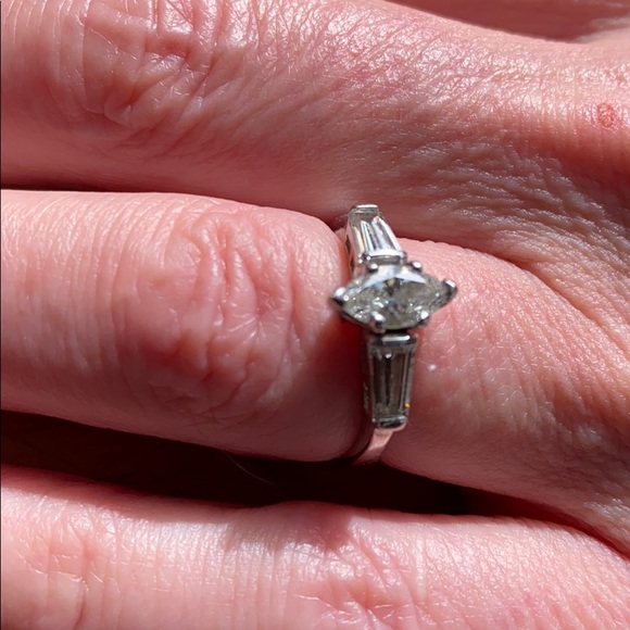 Jewelry - .53 carat marquis diamond ring set in white gold
